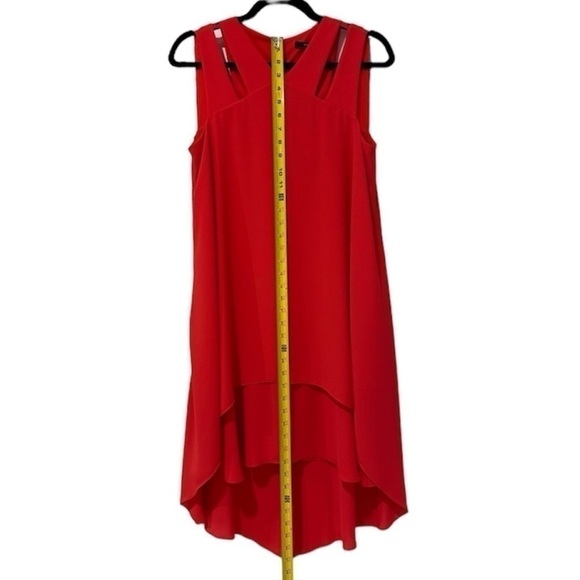 New BCBG MaxAzria Kristi Layered Red Dress Cutout Size XS - Picture 10 of 11